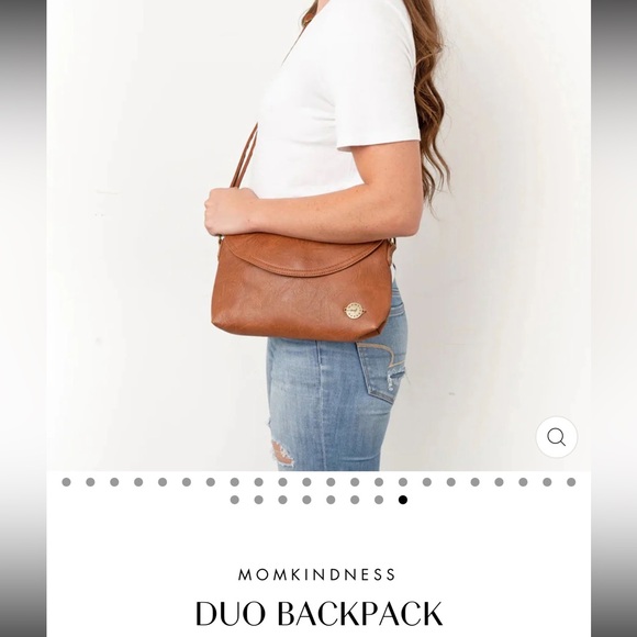 Stylish Momkindness Black Canvas Backpack Diaper bag/ detachable purse - Picture 8 of 8